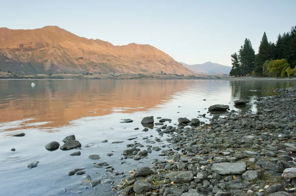 Paesaggio autunnale, lago Wanaka — Foto Stock