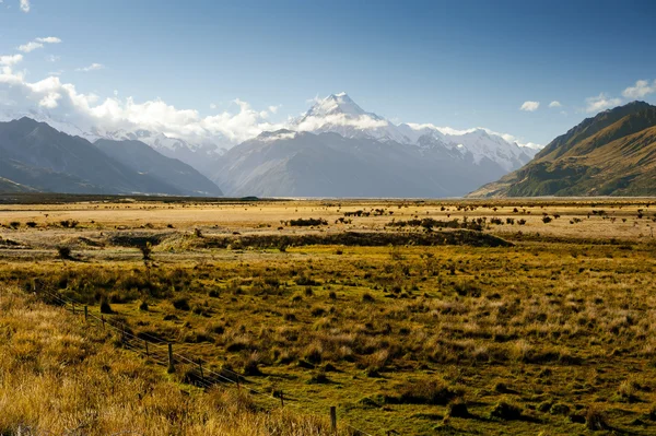 Paisagem do parque nacional mt.cook, Nova Zelândia — Fotografia de Stock