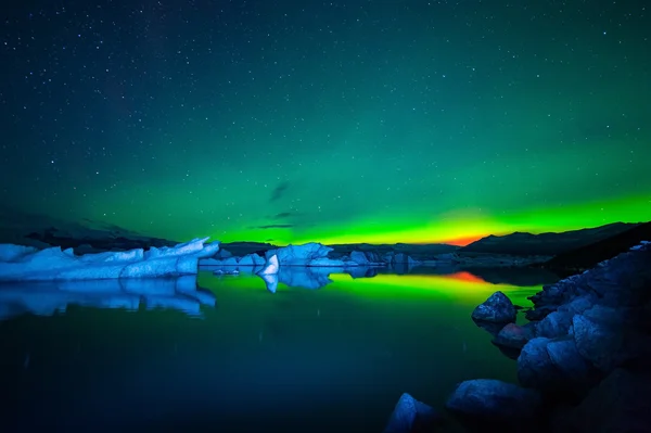 Jokulsarlon ledovcová laguna, východ, Island — Stock fotografie