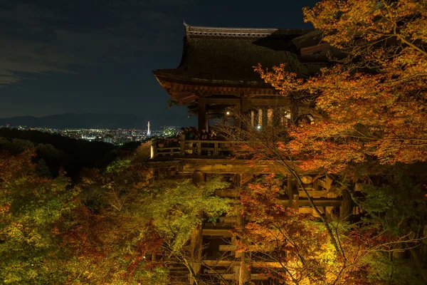 Espectáculo de láser ight up en kiyomizu dera temple — Foto de Stock