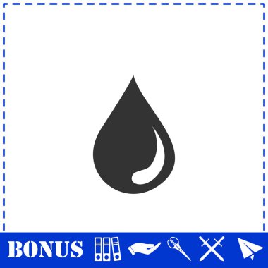 Simgeyi düz bırak. Basit vektör sembolü ve bonus simgesi