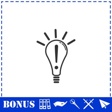 Fikir simgesi düz. Basit vektör sembolü ve bonus simgesi