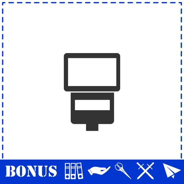 Spoel Gloeilamp Plat Eenvoudige Vector Symbool Bonus Pictogram — Stockvector