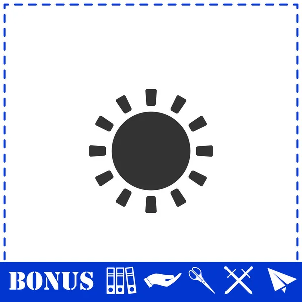 Zon Icoon Plat Eenvoudige Vector Symbool Bonus Pictogram — Stockvector