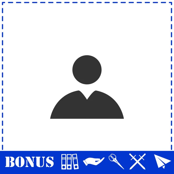 Avatar Icoon Plat Eenvoudige Vector Symbool Bonus Pictogram — Stockvector