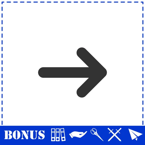 Icono Flecha Plano Símbolo Vector Simple Icono Bonificación — Vector de stock