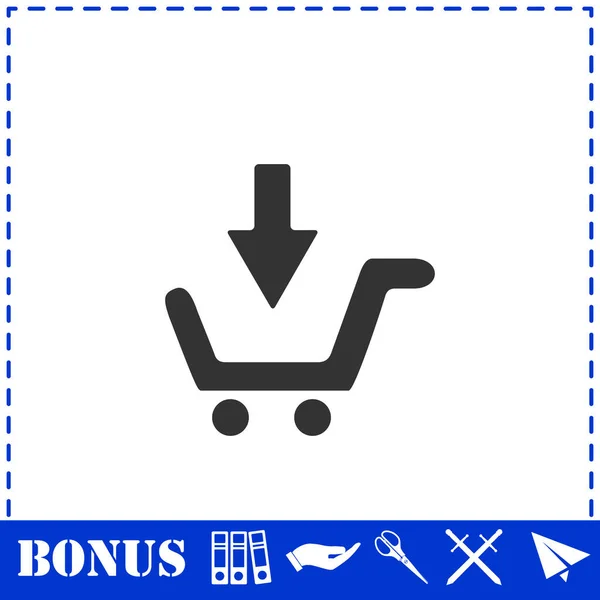 Online Nákupní Ikona Plochá Jednoduchý Symbol Vektoru Bonusová Ikona — Stockový vektor