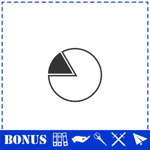 Icône Graphique Secteurs Plat Symbole Vectoriel Simple Icône Bonus — Image vectorielle