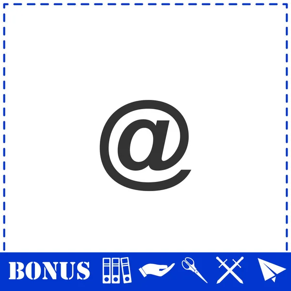 Mail Icoon Plat Eenvoudige Vector Symbool Bonus Pictogram — Stockvector