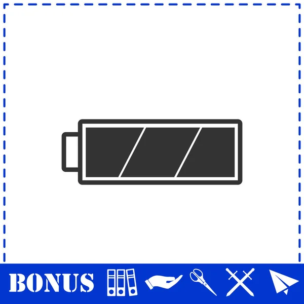 Battery Icon Flat Simple Vector Symbol Bonus Icon — Stock Vector