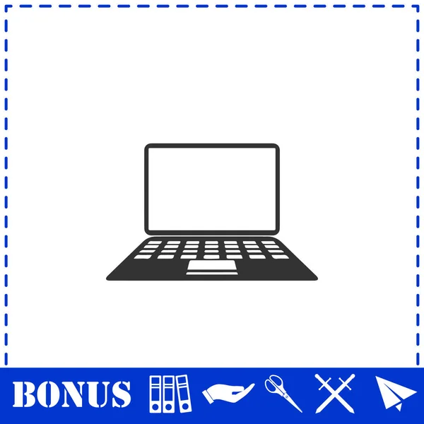 Notebook Icoon Plat Eenvoudige Vector Symbool Bonus Pictogram — Stockvector