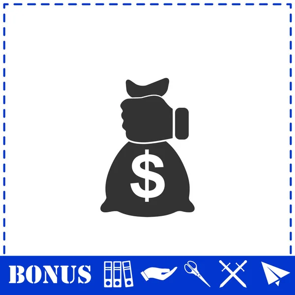 Diefstal Icoon Plat Eenvoudige Vector Symbool Bonus Pictogram — Stockvector