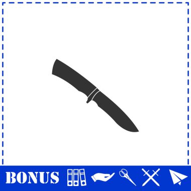 Bıçak simgesi düz. Basit vektör sembolü ve bonus simgesi