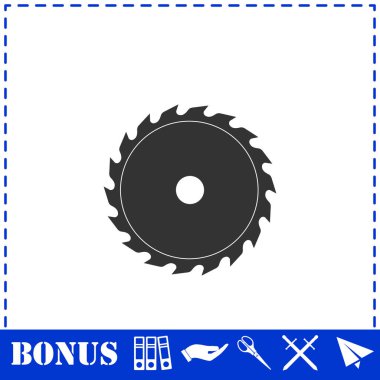 Sanayi simgesi düz. Basit vektör sembolü ve bonus simgesi