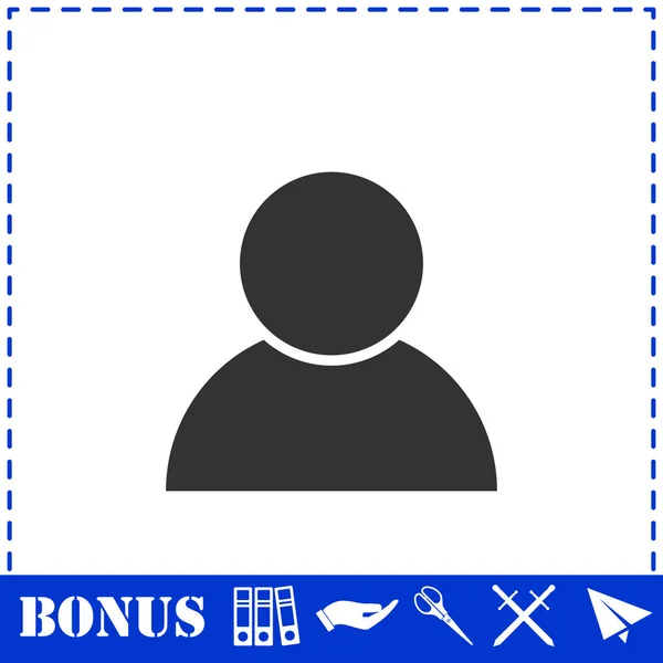 Gebruikersicoon Plat Eenvoudige Vector Symbool Bonus Pictogram — Stockvector