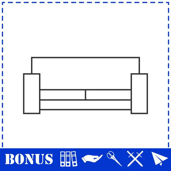 床图标平面 简单的矢量符号和加法图标 — 图库矢量图片
