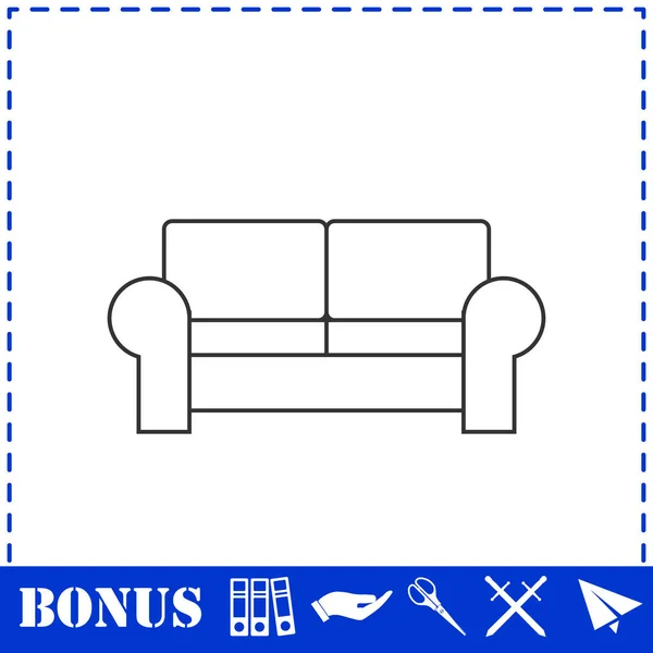 Fauteuil Icoon Plat Eenvoudige Vector Symbool Bonus Pictogram — Stockvector