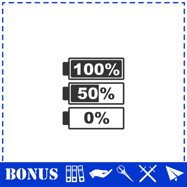 Icône Batterie Plat Symbole Vectoriel Simple Icône Bonus — Image vectorielle