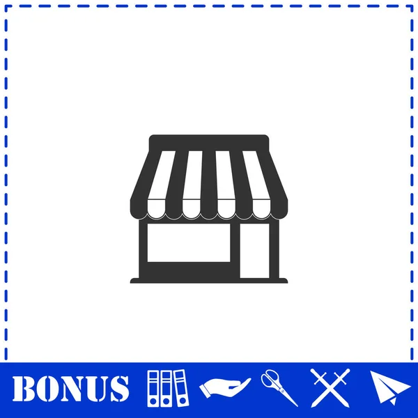 Cafe Icoon Plat Eenvoudige Vector Symbool Bonus Pictogram — Stockvector