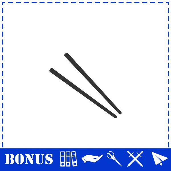 Chopsticks Pictogram Plat Eenvoudige Vector Symbool Bonus Pictogram — Stockvector