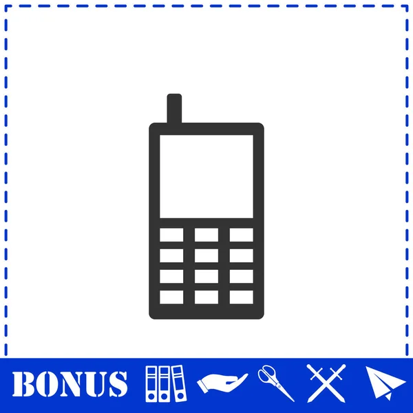 Ikona Chytrého Telefonu Plochá Jednoduchý Symbol Vektoru Bonusová Ikona — Stockový vektor