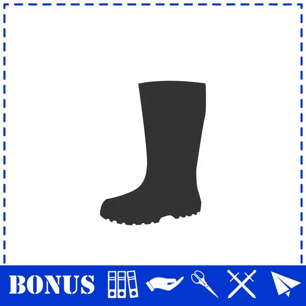 Rubber Laarzen Icoon Plat Eenvoudige Vector Symbool Bonus Pictogram — Stockvector