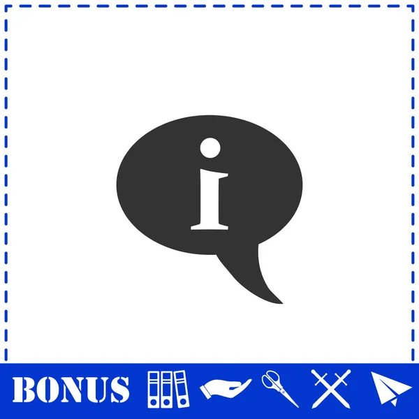 Information Icon Flat Simple Vector Symbol Bonus Icon — Stock Vector