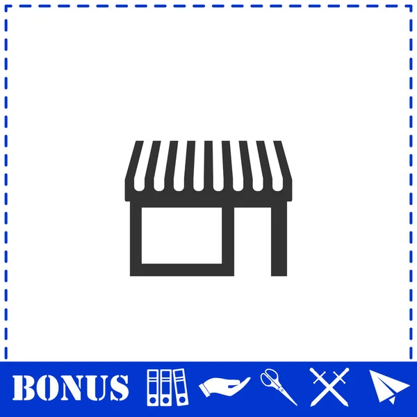 Showcase Icoon Plat Eenvoudige Vector Symbool Bonus Pictogram — Stockvector