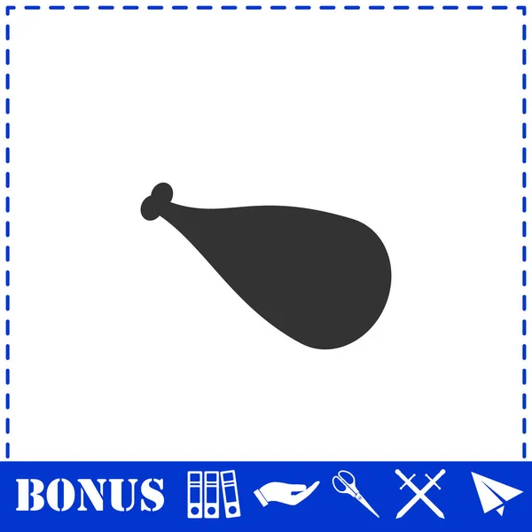 Icône Jambe Viande Plate Symbole Vectoriel Simple Icône Bonus — Image vectorielle