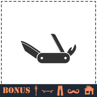 Çoklu araç simgesi düz. Basit vektör sembolü ve bonus simgesi