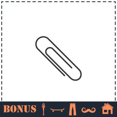 Ataç simgesi düz. Basit vektör sembolü ve bonus simgesi