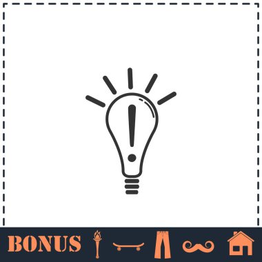 Fikir simgesi düz. Basit vektör sembolü ve bonus simgesi