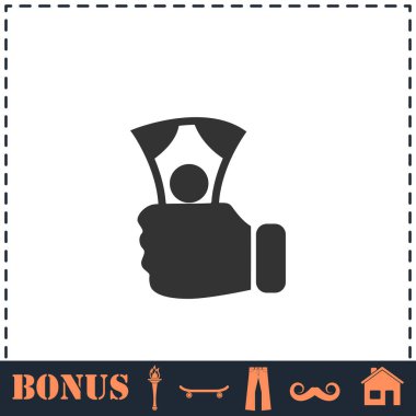 Ödeme ikonu düz. Basit vektör sembolü ve bonus simgesi