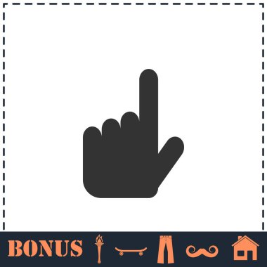 El imleç simgesi düz. Basit vektör sembolü ve bonus simgesi