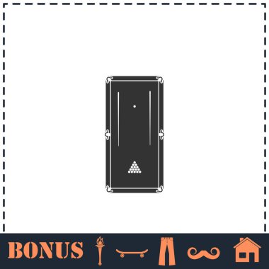 Bilardo ikonu düz. Basit vektör sembolü ve bonus simgesi