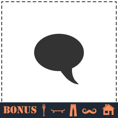 Kabarcık simgesi düz. Basit vektör sembolü ve bonus simgesi