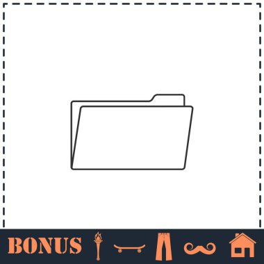 Dizin simgesi düz. Basit vektör sembolü ve bonus simgesi