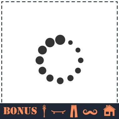 Simge düzleştiriliyor. Basit vektör sembolü ve bonus simgesi