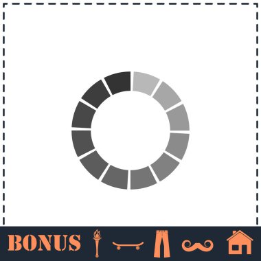 Çubuk simgesini düz yükle. Basit vektör sembolü ve bonus simgesi