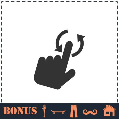 Akıllı Telefon ya da Cep Telefonu ya da Tablet simgesini döndür. Basit vektör sembolü ve bonus simgesi