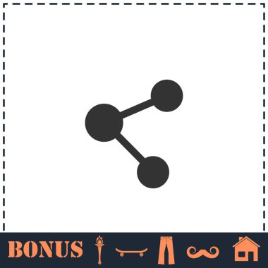 Simgeyi paylaş. Basit vektör sembolü ve bonus simgesi