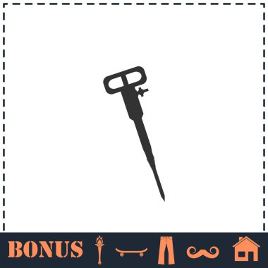 Kaya matkabı simgesi düz. Basit vektör sembolü ve bonus simgesi