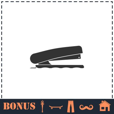 Zımba simgesi düz. Basit vektör sembolü ve bonus simgesi