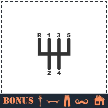 Aktarım simgesi düz. Basit vektör sembolü ve bonus simgesi