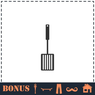 Kesici simgesi düz. Basit vektör sembolü ve bonus simgesi