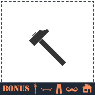 Hummer ikonu düz. Basit vektör sembolü ve bonus simgesi