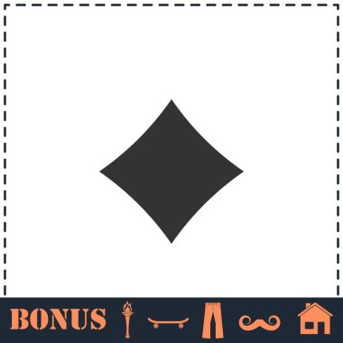 Kart kıyafetleri ikon düz. Basit vektör sembolü ve bonus simgesi