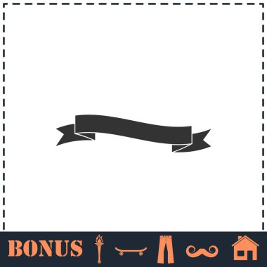 Kurdele ikonu düz. Basit vektör sembolü ve bonus simgesi