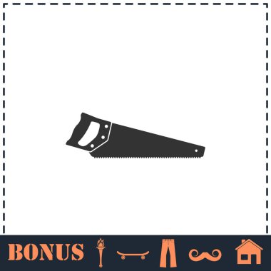 Simgeyi düz gördüm. Basit vektör sembolü ve bonus simgesi