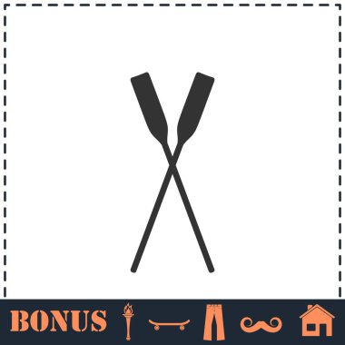 Raket simgesi düz. Basit vektör sembolü ve bonus simgesi